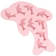 38x32mm Silicone mold for dolphins x1