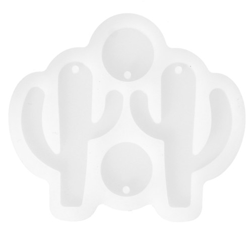 Silicone mold for cactus earrings - Transparent x1