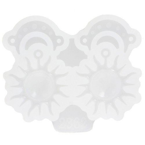 Silicone mold for moon and sun pendants x1