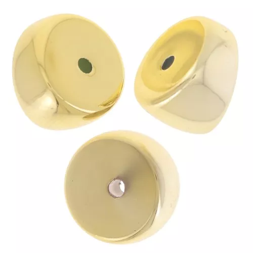 12x8mm curved tube spacer beads in CCB metallic acrylic - Gold x6