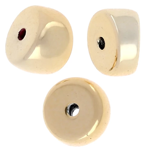 8x6mm Curved tube separator beads in CCB metallic acrylic - Gold x6