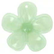 42mm translucent acrylic flower pendant - Marbled Lichen x1