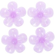 42mm translucent acrylic flower pendant - Marbled Lilac x1