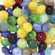 Czech glass beads assortment Donuts 9x6 mm x50g|raw }}