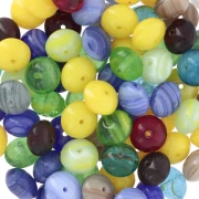 Czech glass beads assortment Donuts 9x6 mm x50g