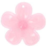 42mm translucent acrylic flower pendant - Light Pink Marble x1