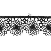 embroidered tulle 16mm black x1m