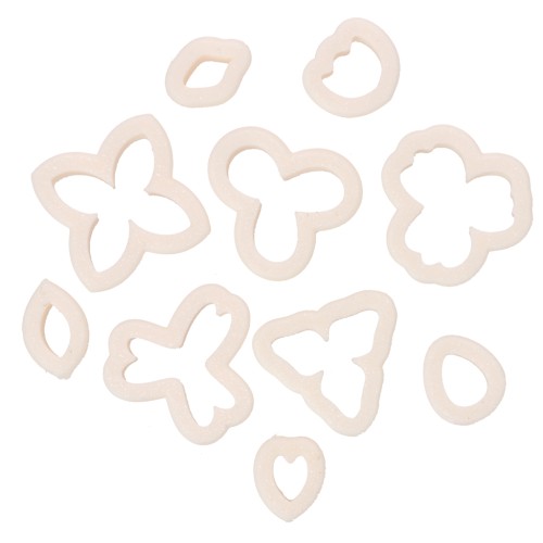 10 to 21mm Set of 10 plastic dies for modelling - Flowers x1