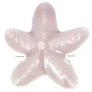 Antique pink - 17mm ceramic starfish beads - Old iridescent pink x5 17mm ceramic starfish beads - Old iridescent pink x5