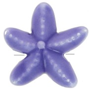17mm ceramic starfish beads - Iridescent violet x5|raw }}
