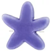 17mm ceramic starfish beads - Iridescent violet x5