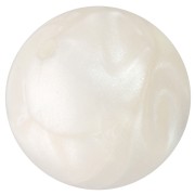 12mm Opaque resin beads - Pearlescent white x6