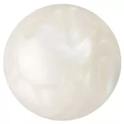 12mm Opaque resin beads - Pearlescent white x6