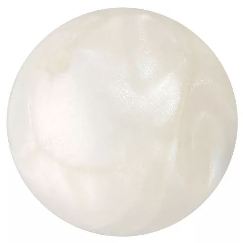 12mm Opaque resin beads - Pearlescent white x6
