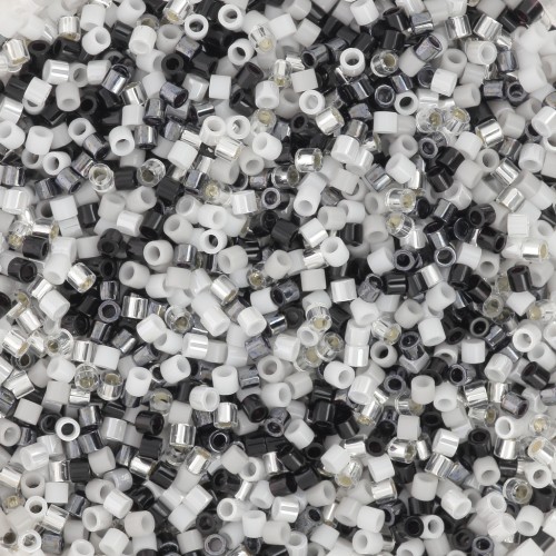 Mix Miyuki Delica 15/0 - Grey Mist x5g