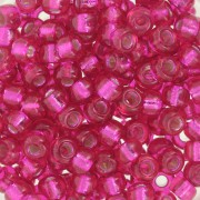 Miyuki Seed beads 6/0 1436 - Dyed Silver Lined Raspberry x8g