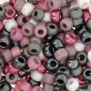 Seed beads mix Miyuki 6/0 - Metallic Pink x8g|raw }}