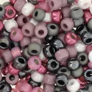 Seed beads mix Miyuki 6/0 - Metallic Pink x8g