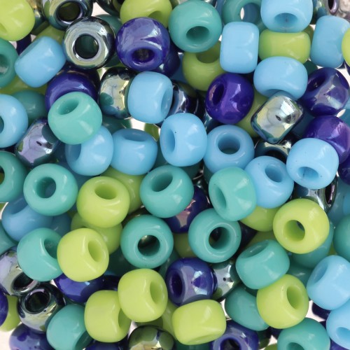 Seed beads mix Miyuki 6/0 - Blue Green x8g