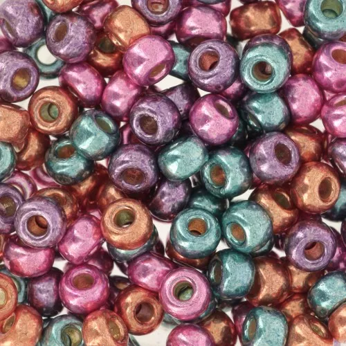 Seed beads mix Miyuki 6/0 - Metallic Rainbow x8g