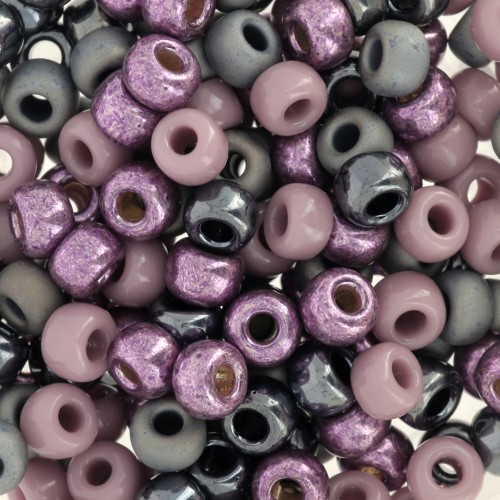 Seed beads mix Miyuki 6/0 - Dark Purple x8g