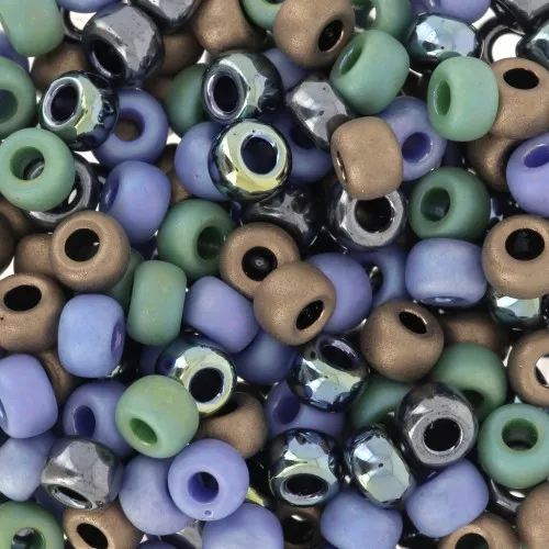 Seed beads mix Miyuki 6/0 - Jungle Jeans x8g