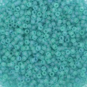 Miyuki Seed beads 15/0 1614 - Dyed Semi-Frosted Transparent Aqua x8g|raw }}