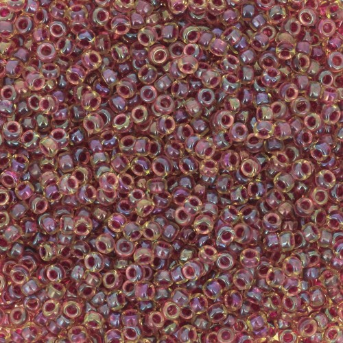 Miyuki Seed beads 15/0 336 - Wine Lined Peridot Luster x8g