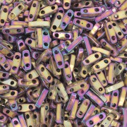 Miyuki Quarter Tila Beads 5x1.2x1.9 mm QTL-188 - Metallic Purple Gold Iris x10g|raw }}