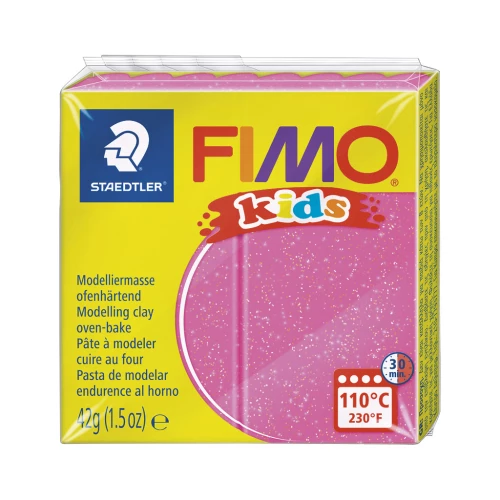 Polymer Clay Fimo Kids 42gr glitter Fuchsia (n°262)