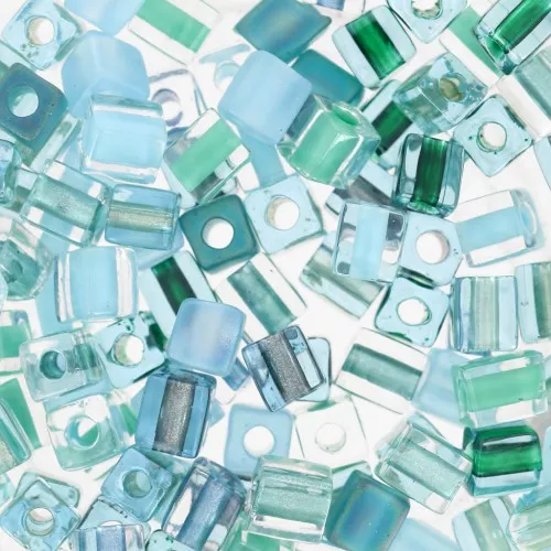 Mix Cubes Miyuki 4 mm SB-MIX-25 - Touch of Teal x10g