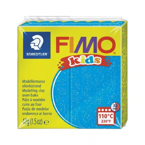 Polymer Clay Fimo Kids 42gr glitter Blue (n°312)