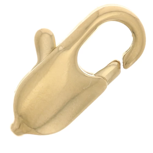 Extended lobster clasp 10 mm - 3-micron gold-plated x1