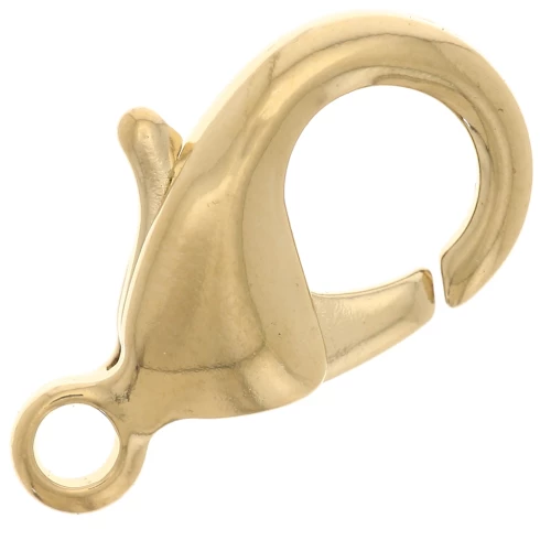 15mm Lobster Clasp - 3 microns Gold plated x1