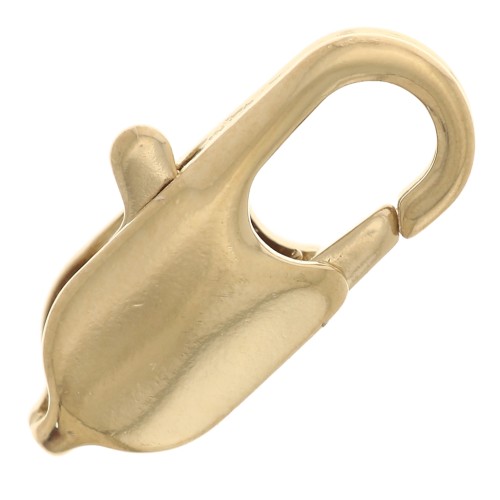 Elongated lobster clasp 14 mm - 3-micron gold-plated x1