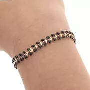 Epoxy resin herringbone chain 6.3 mm Black gold x 20cm