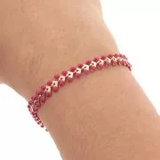 Epoxy resin herringbone chain 6.3 mm Golden red x 20cm