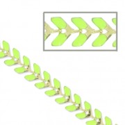 Epoxy resin herringbone chain 6.3 mm Chartreuse x 20cm