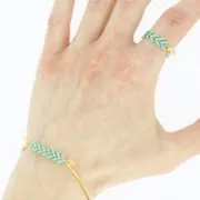 Epoxy resin herringbone chain 6.3 mm Chartreuse x 20cm