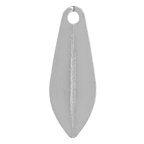 11mm Sequins marquise drops - Silver Tone x6