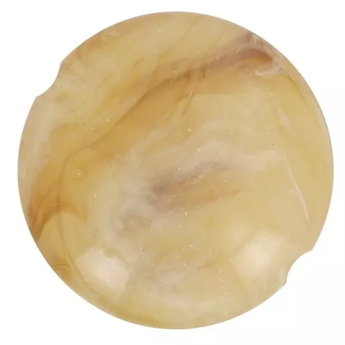 22mm Round flat acrylic beads - Beige Marble x6
