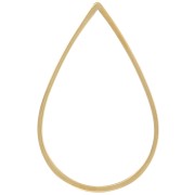 26x17mm Stainless steel 304L Mounting ring and weaving drop - Gold x10