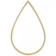 26x17mm Stainless steel 304L Mounting ring and weaving drop - Gold x10