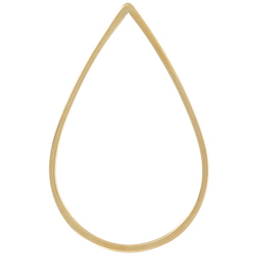 26x17mm Stainless steel 304L Mounting ring and weaving drop - Gold x10