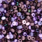 Preciosa Seed Beads 8/0 3 mm - Purple Assortment x20g