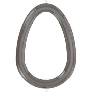 48x34mm Pendant drop 2 holes - imitation gemstone - Hematite x1|raw }}