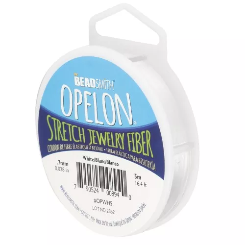 0.7mm Opelon elastic fiber thread - White x5m