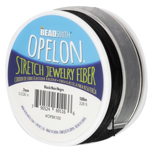 0.7mm Opelon elastic fiber wire - Black x100m
