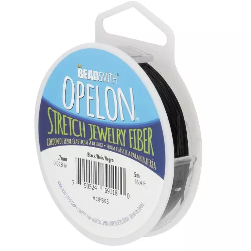 0.7mm Opelon elastic fiber wire - Black x5m