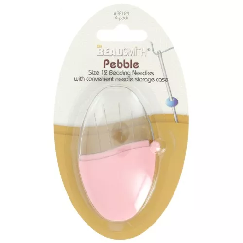 Beading needles n°12 - Pebbles - Steel x4